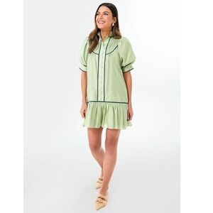 Pomander Place Light Green Ruffle Mini Dress